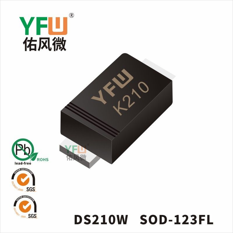 DS210W SOD-123FL_Marking:K210/S210 Schottky Diode_YFW brand